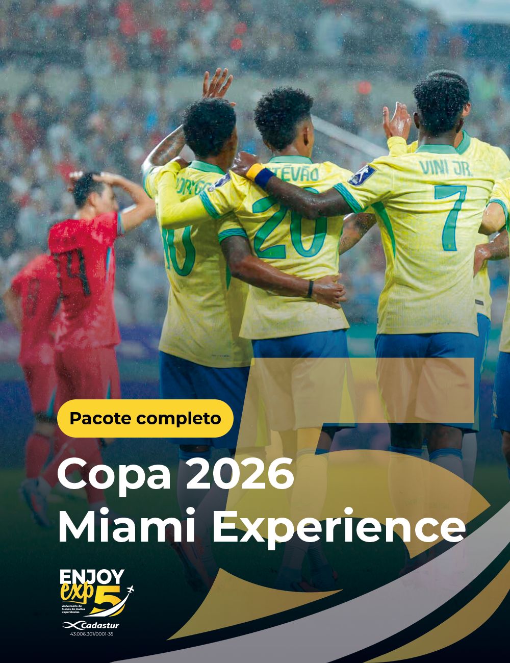 4 noites em Miami + Jogo Brasil x Escócia | Pacote completo | Mundial 2026